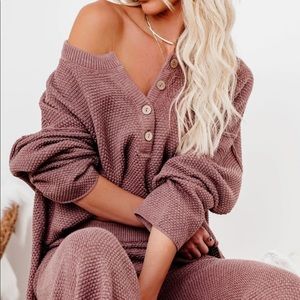 Button up Henley sweater NWOT